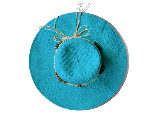 Turquoise beach hat