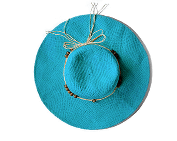 Turquoise beach hat