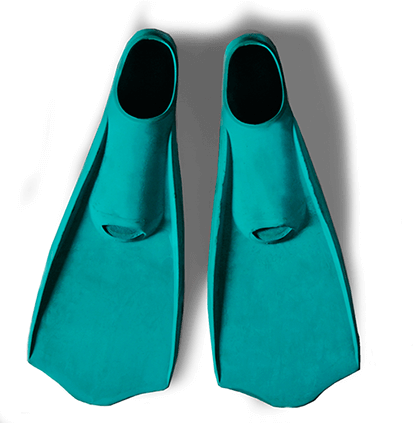 Turquoise flippers